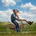couple, romance, bike